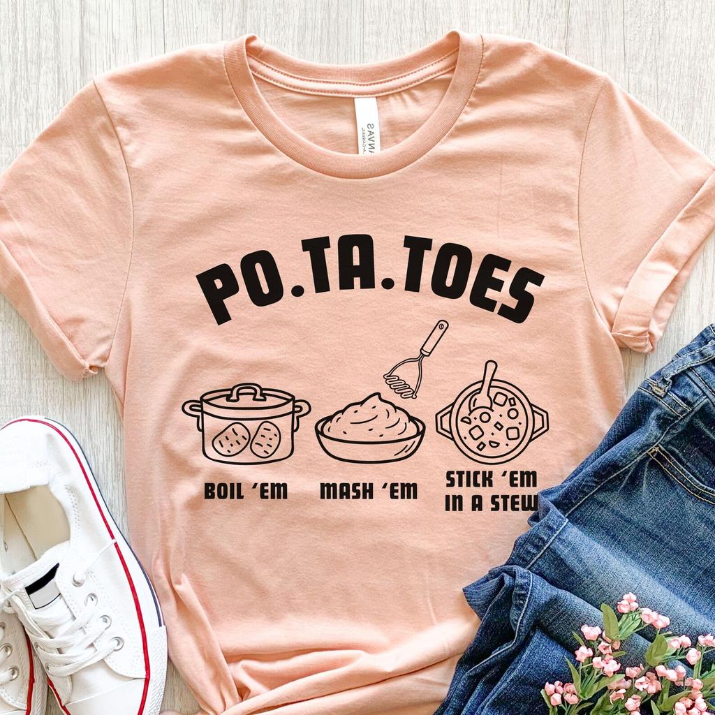 Potato T-Shirt, Funny Movie Lover Tee, Vegan Foodie Gift