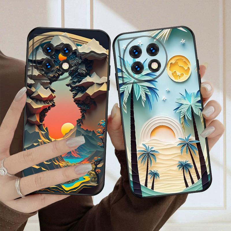 Горное Солнце Для Oneplus 8T 9 9R 10 Pro 11 12 13 13R 5G ACE 5 Nord2 4 CE 3 4 Lite N20 SE N200 силиконовый мягкий чехол для телефона