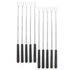 10 Pcs Telescopic Barbecue Fork Colorful Forks Stick Grilling Skewers Stainless Steel Meat Home Roasting Abs Supplies