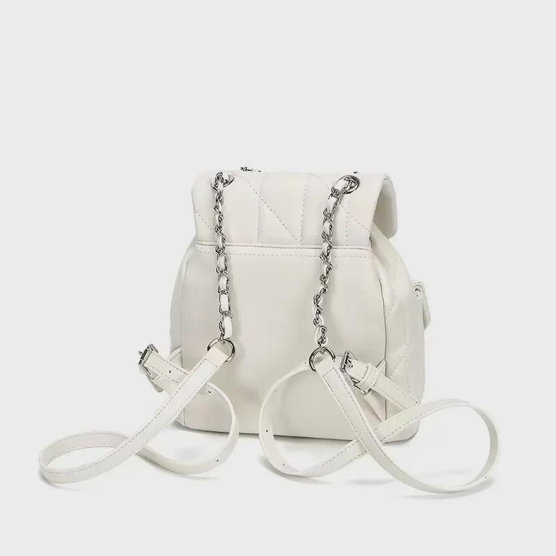 2024 Модный женский многофункциональный кожаный дорожный рюкзак большой вместимости с цепочкой