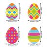 12/24pcs Colorful Easter Eggs Cupcake Toppers Spring Eggs Paper Cake Picks Easter Day Cake Decorations Easter Theme Supplies