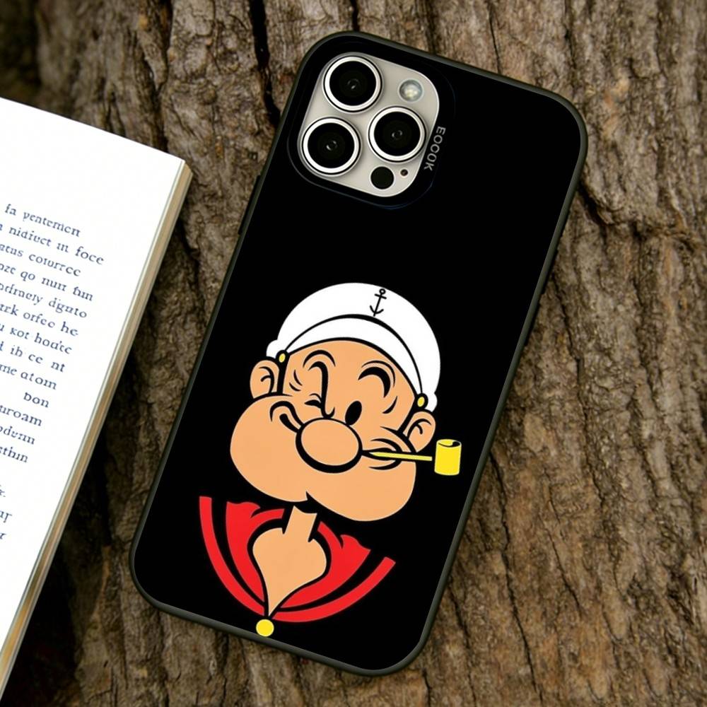 Cartoon Sailor Phone Case For iPhone 17,16,15,14,13,12,11 Plus,Pro Max,XS,Colored Silver Plated Inside Cover