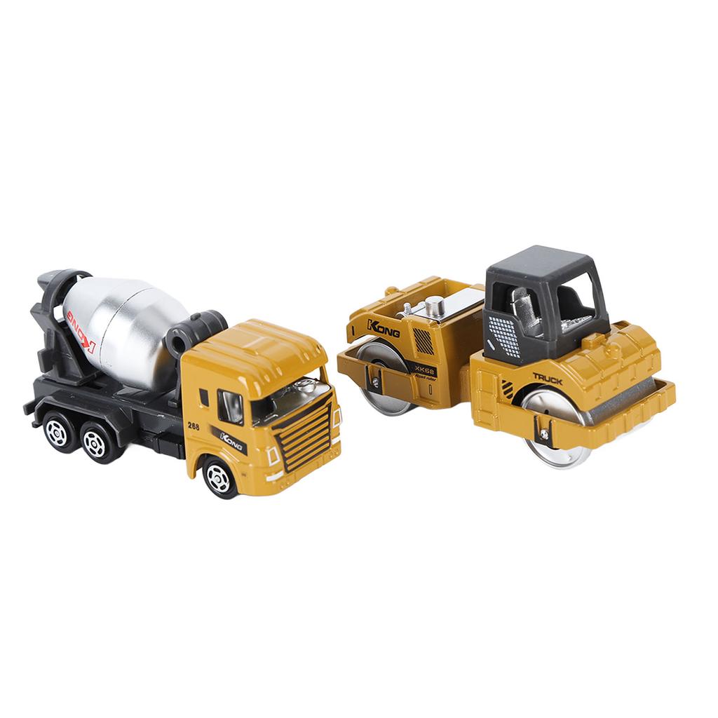 6pcs 1:64 Construction Vehicle Toy Mini Decoration Alloy Construction Vehicle Car for Children
