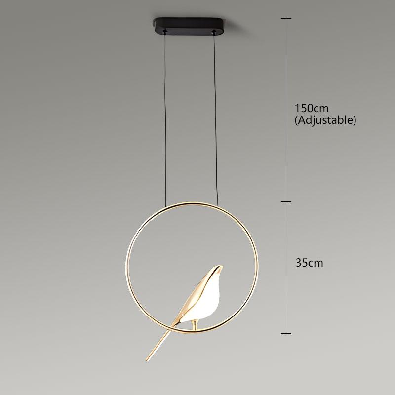 Nordic Magpie Bird LED Cord Подвесные светильники для спальни, черные, серебристые, подвесные светильники, люстра, лампа для дома, AC85-265V