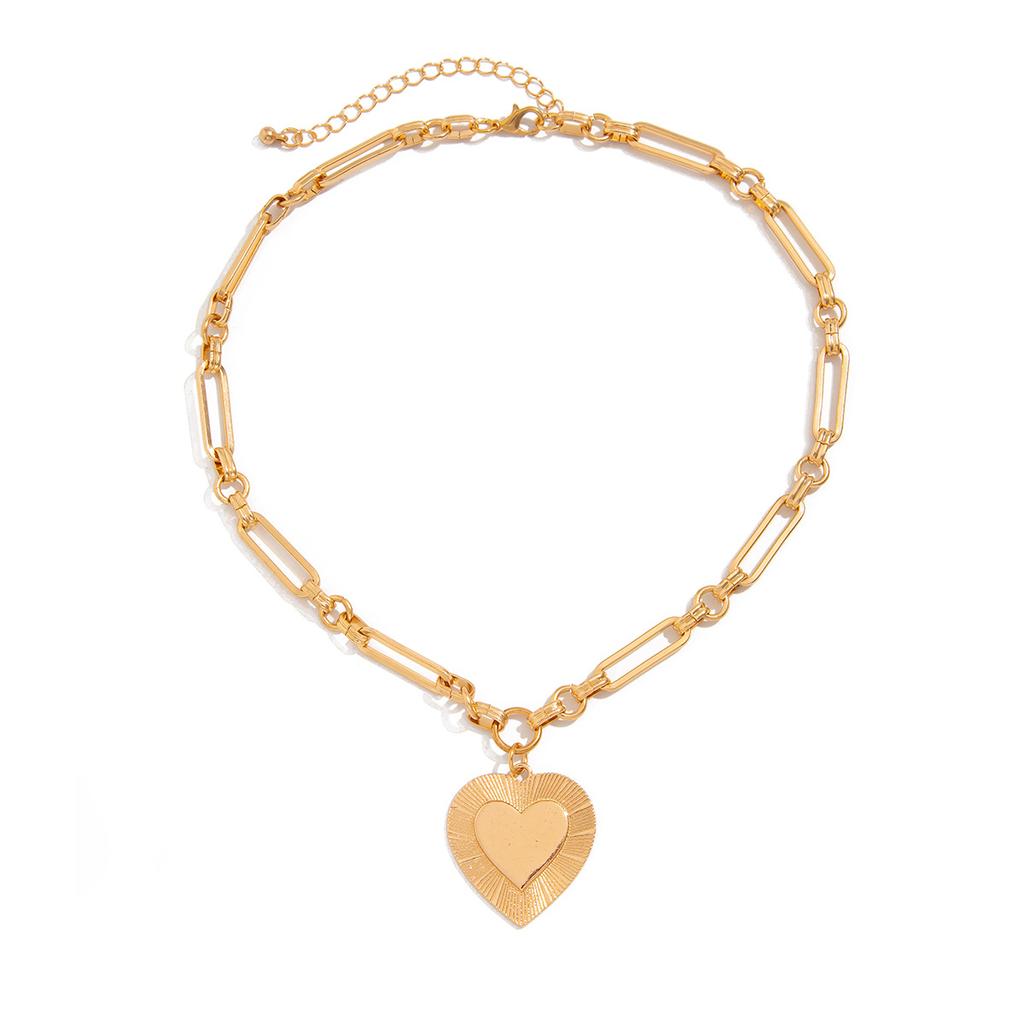 Ожерелье с подвеской в виде сердца для женщин, винтажная цепочка на ключицу, стимпанк, ювелирные изделия, аксессуары