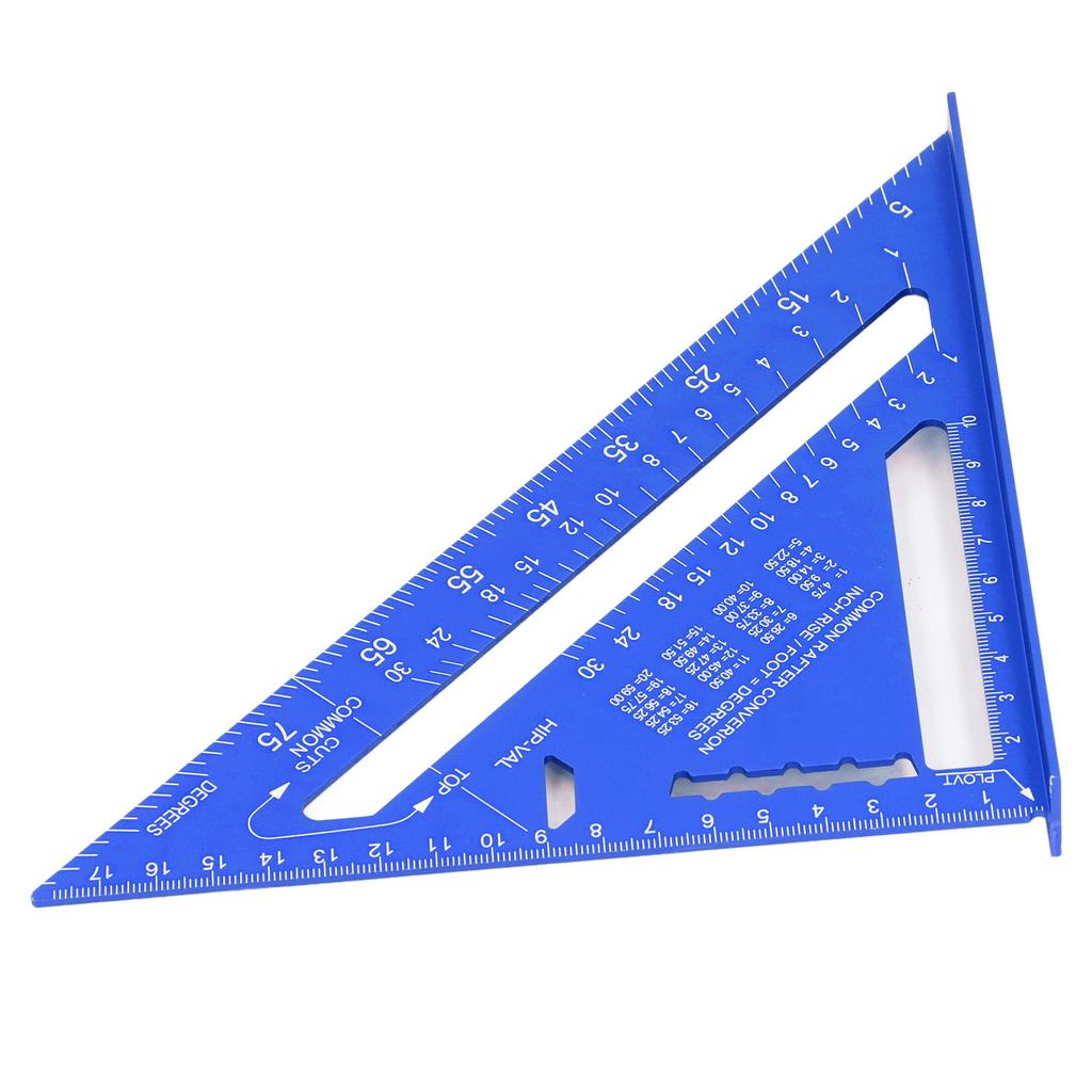 7-дюймовый стропильный угольник из алюминиевого сплава, двойная шкала, 45 90 градусов, треугольная линейка, угломер, плотницкий