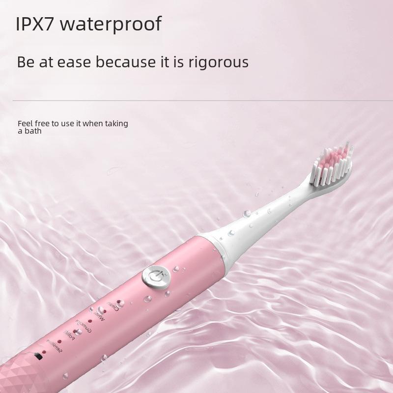 Перезаряжаемая электрическая зубная щетка Sonic с мягкой щетиной, портативная и водонепроницаемая, 5 режимов для взрослых