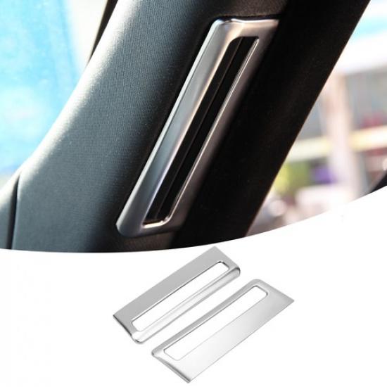 Silver ABS A-Pillar Air Vent Trim For Land Rover Range Rover Sport L494 2014-18