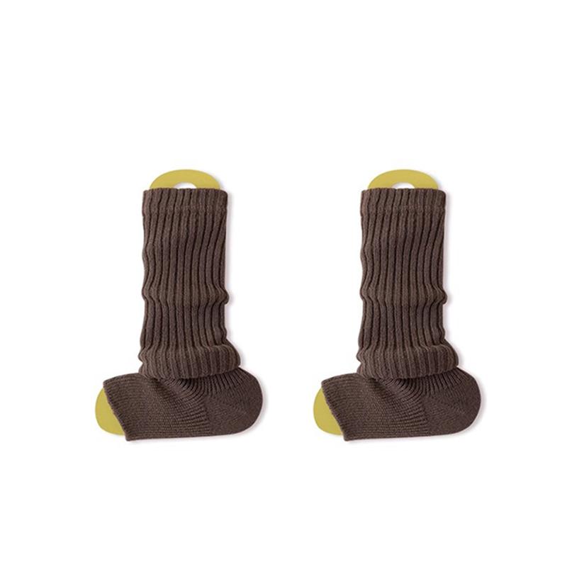 Женские милые японские теплые вязаные гетры в стиле Лолиты, однотонные вязаные носки для ног