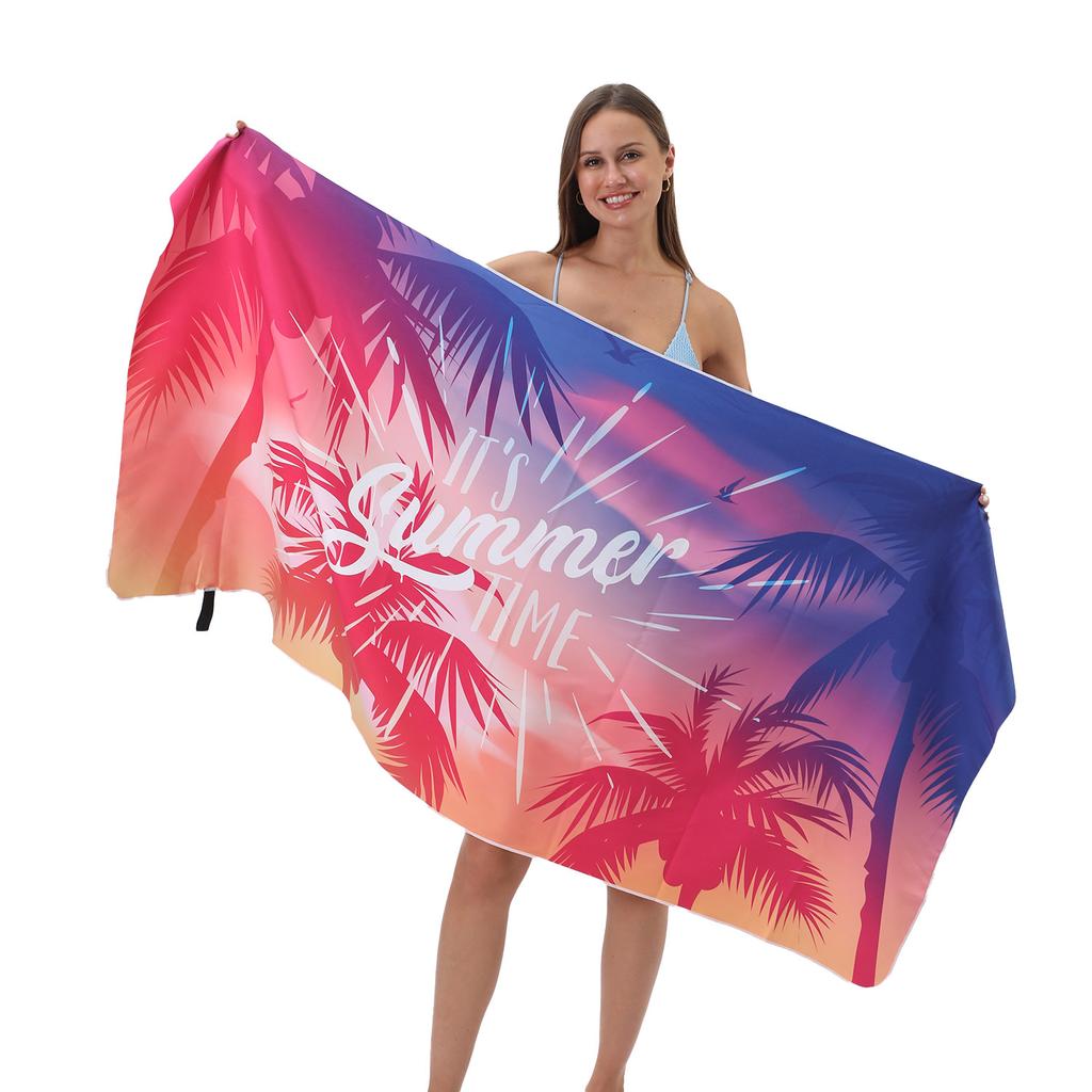 Locomotive Enthusiasts Sports Towels Quick-drying Double-sided Velvet Beach Towels Printed Bath Towels