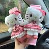 Kawaii Hello Kitty Car Seat Belt Cover Sanrio KT Cat Auto Seat Belt Shoulder Protector Pad Car Interior