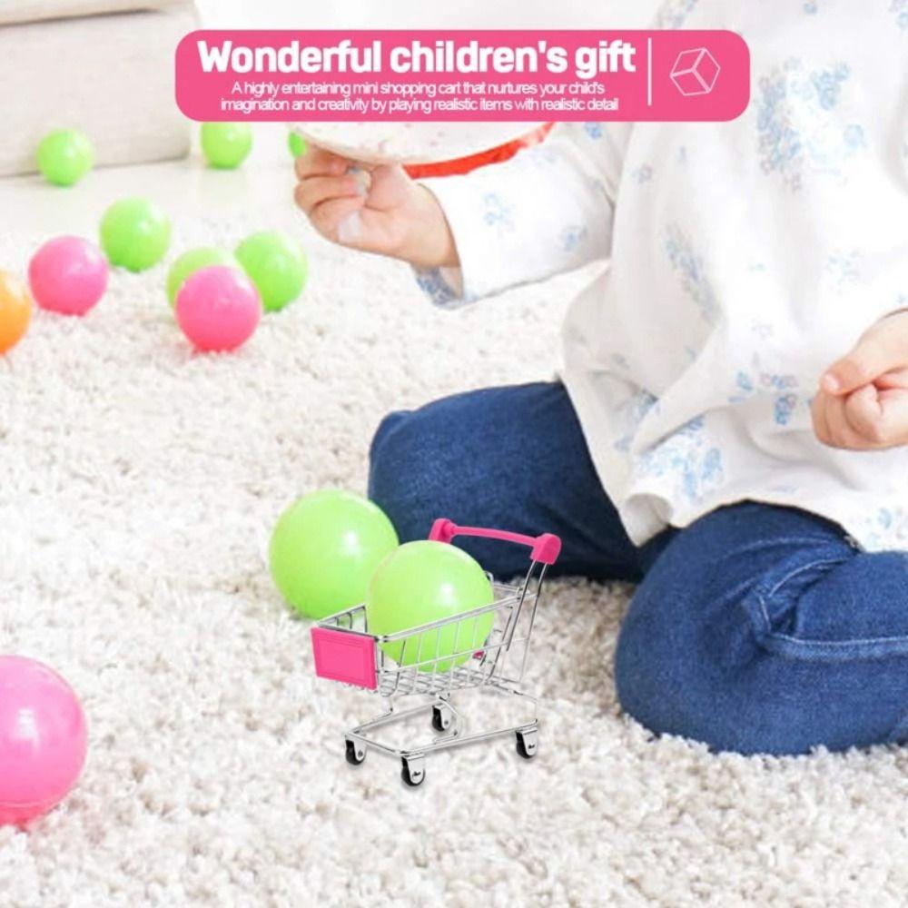 Toys Storage Mini Shopping Cart Home Decoration Desktop Model Creative Children's Toy Trolley