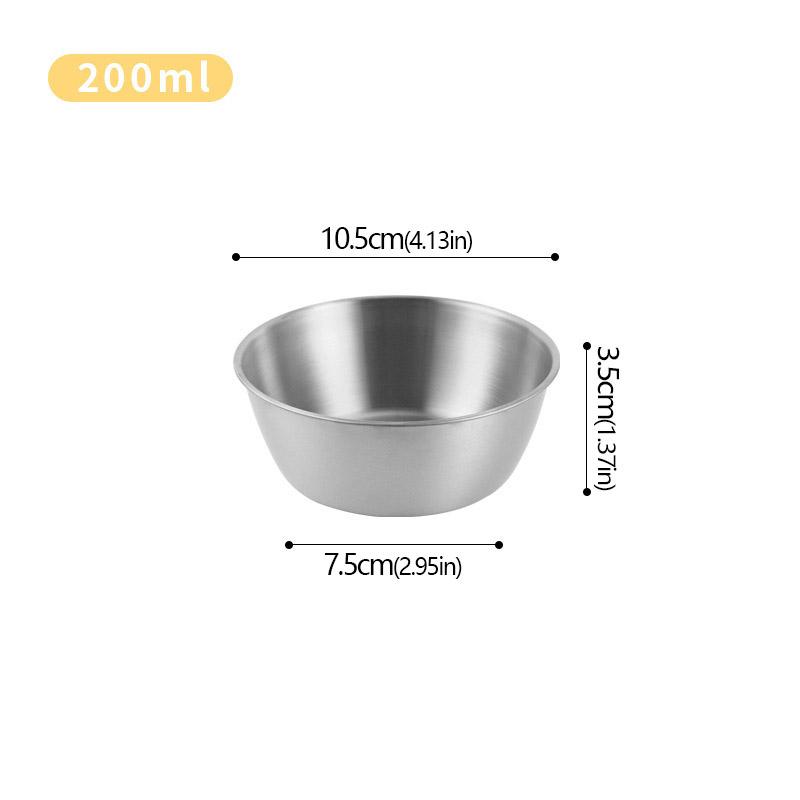 304 Нержавеющая сталь Бытовая корейская кухня Чаша с ручкой Рис Вино Чаши Соус Приправа Блюдо Сервировка Кухонная Посуда