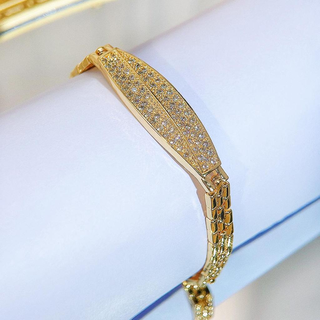 WWJ Simple этнический стиль золотой мини-браслет для тенниса с фианитами, женские украшения для банкета, помолвки, вечеринки, аксессуары