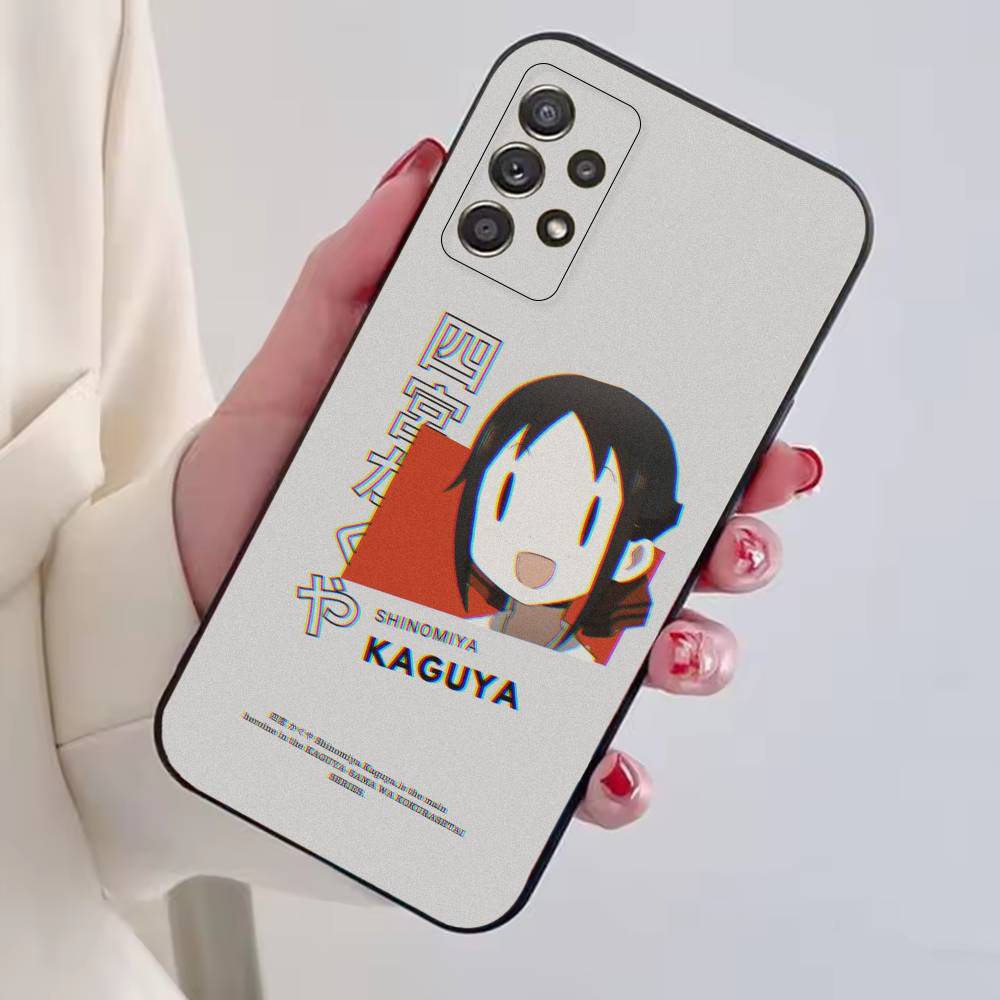Чехол для телефона с изображением аниме-девушки K-Kaguya sama для Samsung S25, S24, S21, S22, S23, S30, Ultra, S20, Plus, Fe, Мягкий силиконовый черный чехол
