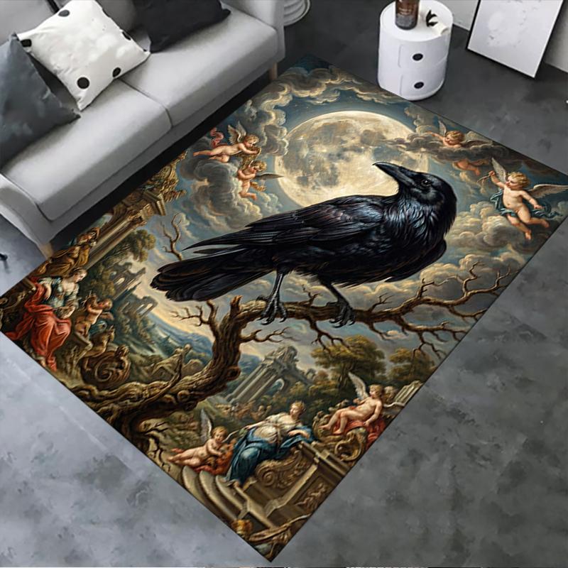 2025 New Crow Decoration Carpet Rug for Living Room Bedroom Home Sofa Decoration,Kids play Non-slip Floor Mat54