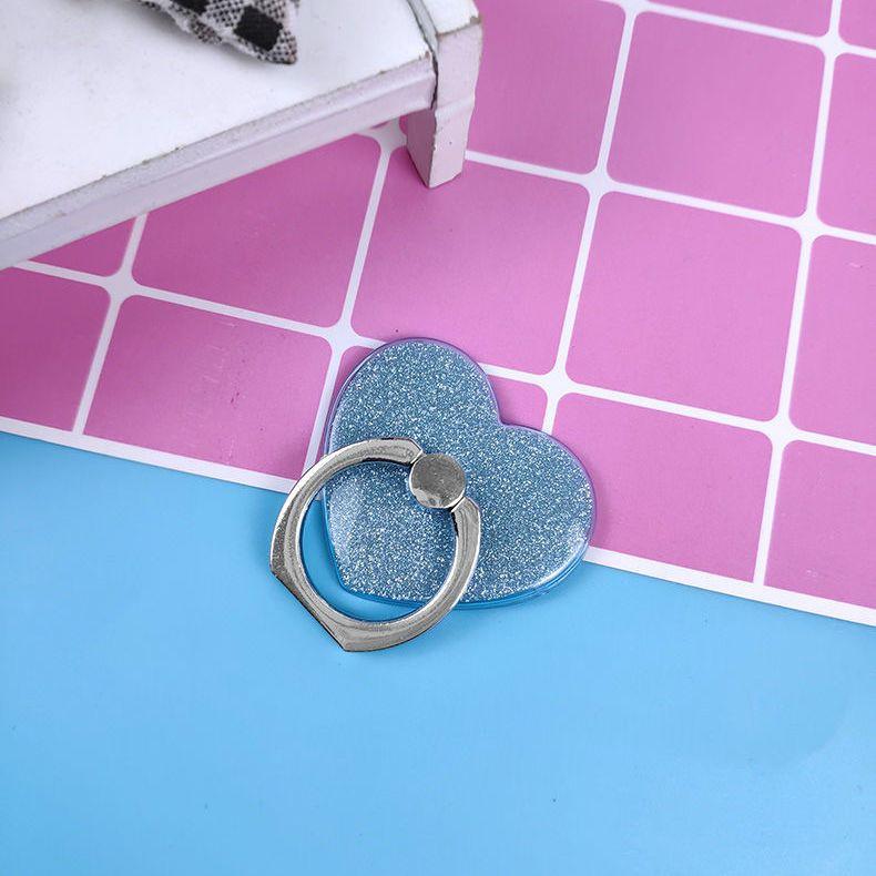 Сверкающая розовая пряжка для кольца на палец с липкой надписью «Любовь», защита от падения и потери, универсальная пряжка для ленивого телефона, мужские и женские браслеты с блестками