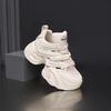 Модная обувь на платформе, увеличивающая рост, Летняя новинка 2025 года, Дышащие перфорированные кроссовки для папы, Модная миниатюрная повседневная дышащая спортивная женская обувь
