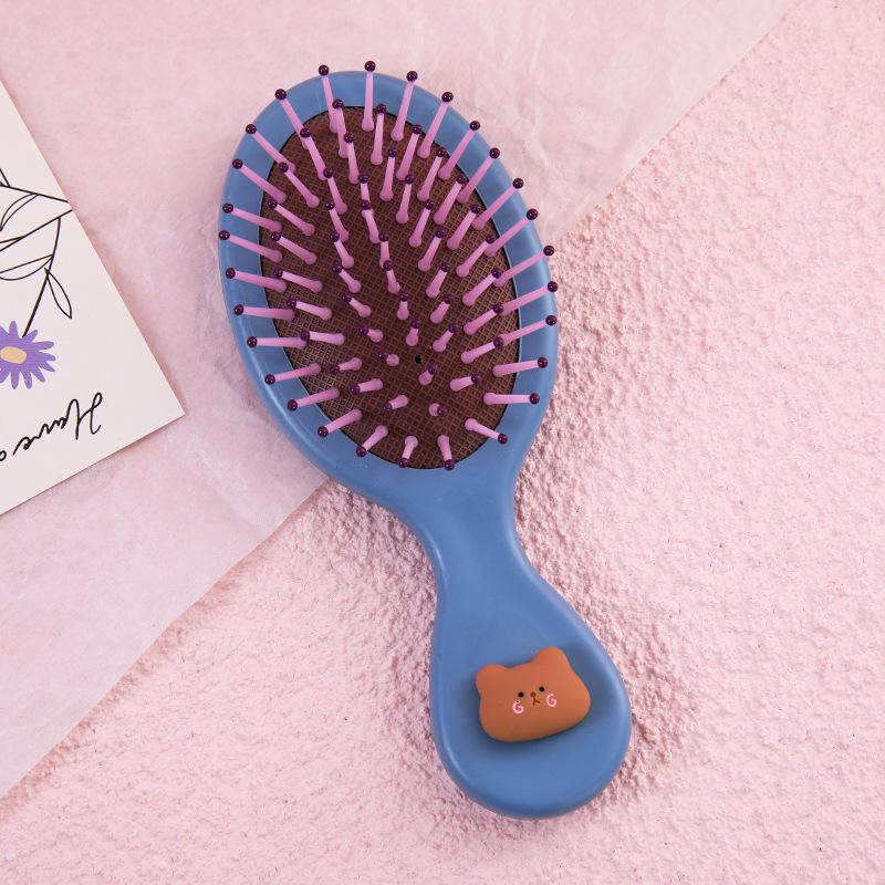 Мини-детская расческа для волос, однотонная массажная расческа для волос для мам и детей, маленькие портативные дорожные щетки для волос, уход за волосами