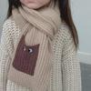 Children's Cartoon Knit Scarf: Autumn & Winter Warm Wool Scarf with Pocket & Embroidered Eyes for Boys & Girls.