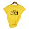 Hello Leopard Printing Women Short Sleeve Aesthetic T Shirt Harajuku Graphic Tees Female Year