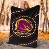 Brisbane Broncos Flannel Blanket Soft All-Season Throw, Design for Camping, Car Travel, Hiking Sofa, Bed, Office Perfect Gift for Parties
