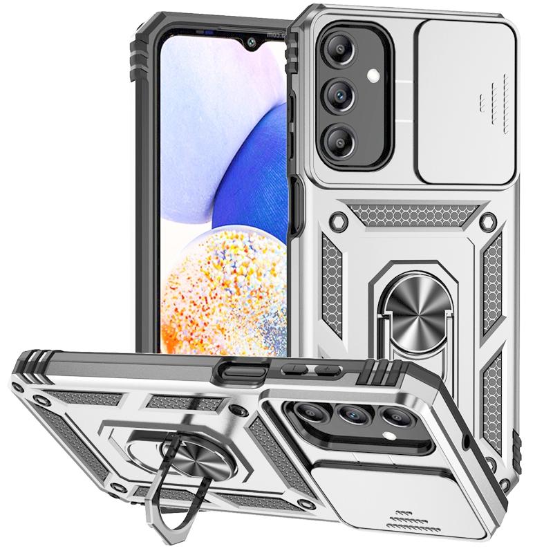 Для Samsung Galaxy A55 чехол Slide Lens Camera Peotection Armor Phone Case для GalaxyA55 A55 A 55 Автомобильный магнитный держатель кольцо крышка