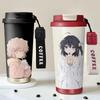 Термокружка Haibara Ai из аниме, большая емкость - стильная кружка для воды и кофе с трубочкой для студентов