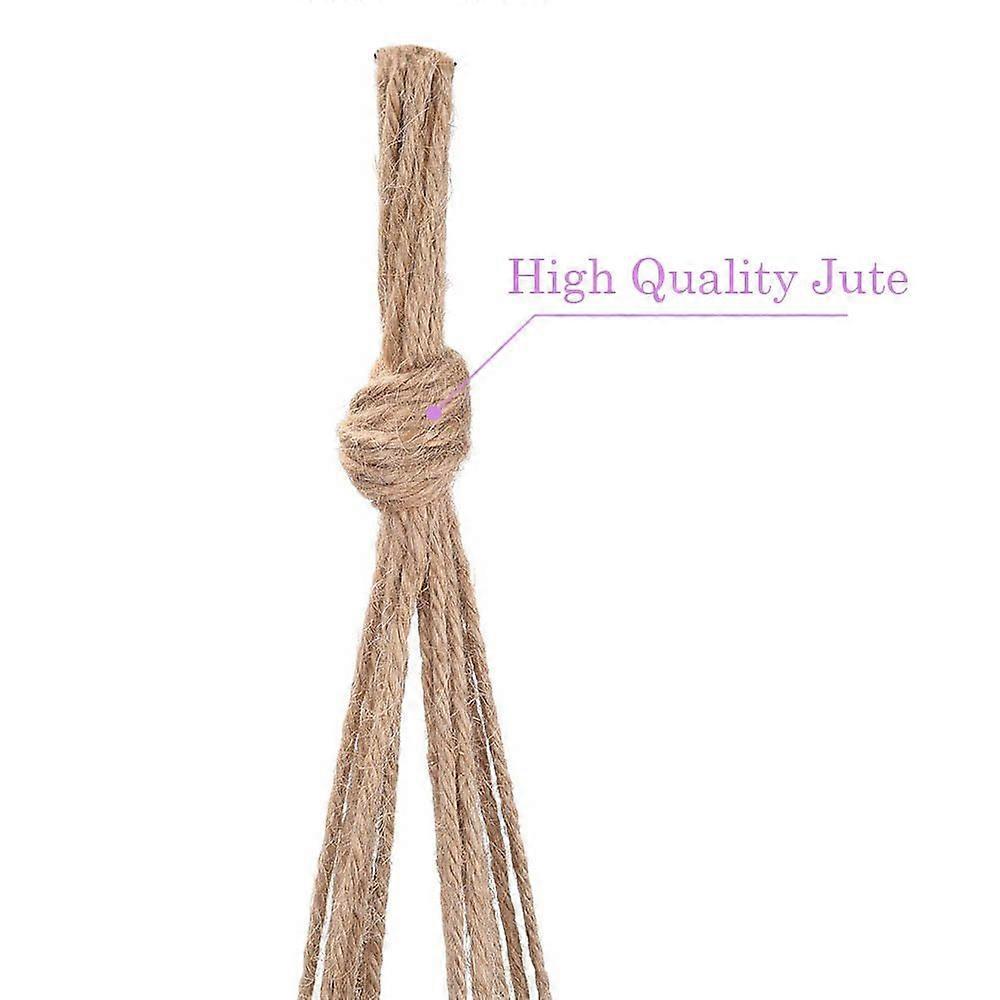 Plant Hanger, 6 Pieces Hanging Planter Flower Pot Plant Holder Basket Jute Rope Holder for Indoor Outdoor 105cm