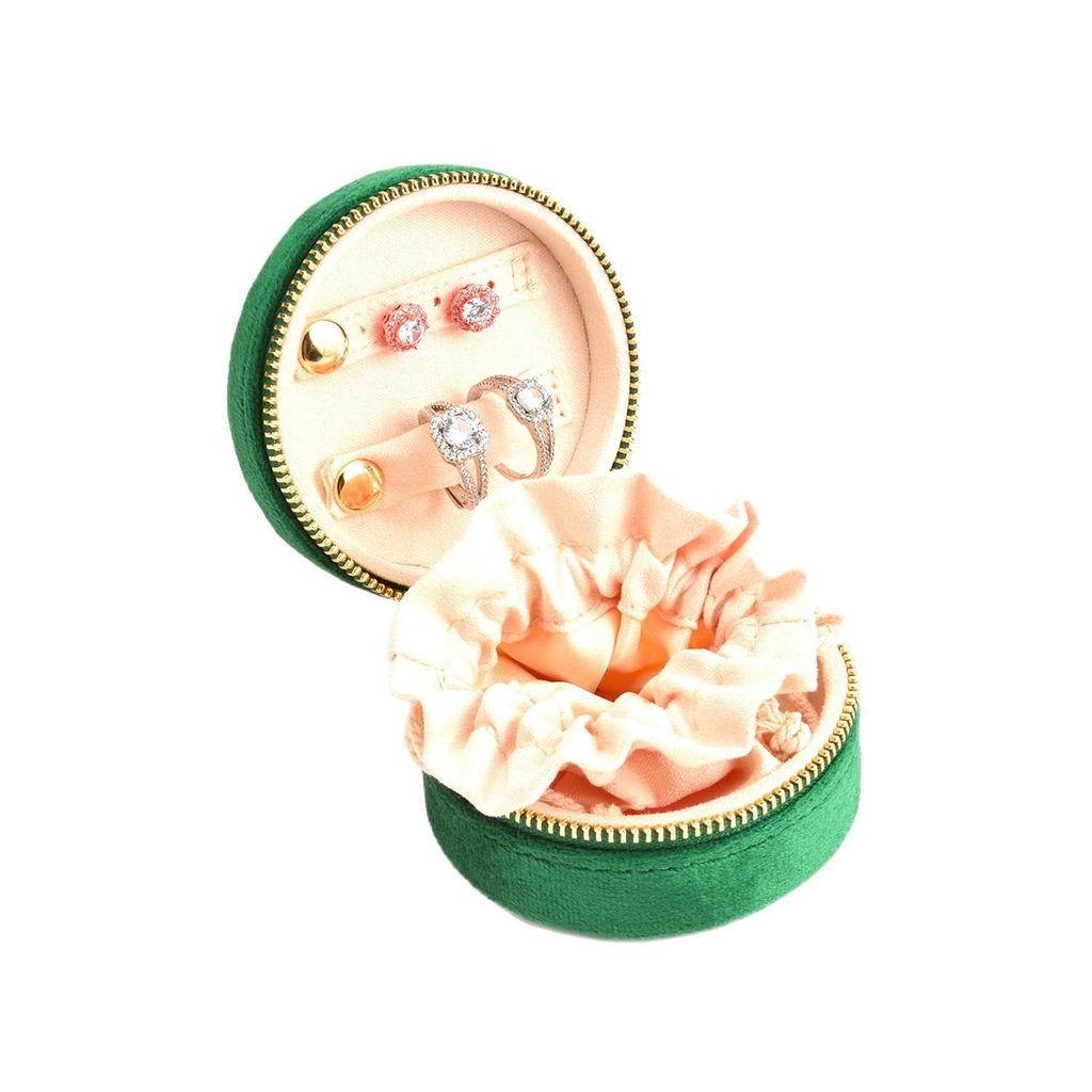 Портативная бархатная шкатулка для украшений в форме сердца для ожерелий и серег - маленькая, большой вместимости