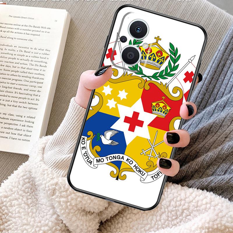 Tongan Coat of Arms Tonga Case For OPPO Reno 11F 11 12 13 F 8T 7 8 10 Pro OPPO Find X8 X6 Pro X3 X5 Lite Cover Fundas
