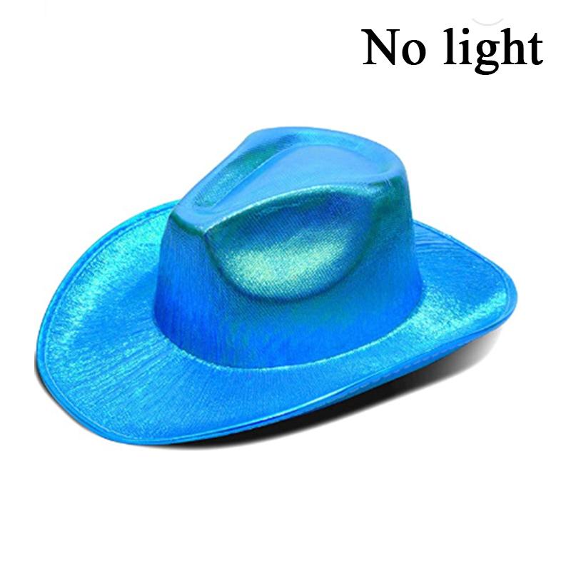 Wireless LED Western Cowboy Hat Light Up Cowboy Hat Disco Bride Pink Cowgirl Hat Concert NightClub Wedding Costumes Accessories