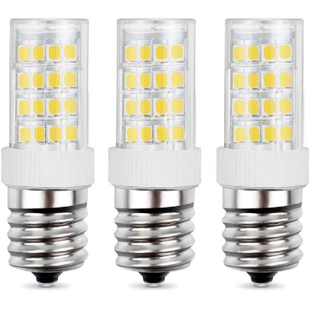 LED Microwave Light Bulbs Under Hood 40W Equivalent, E17 LED Bulb Dimmable for Range Hood, Refrigerator, 3W 360LM LED Appliance Light Bulb Over