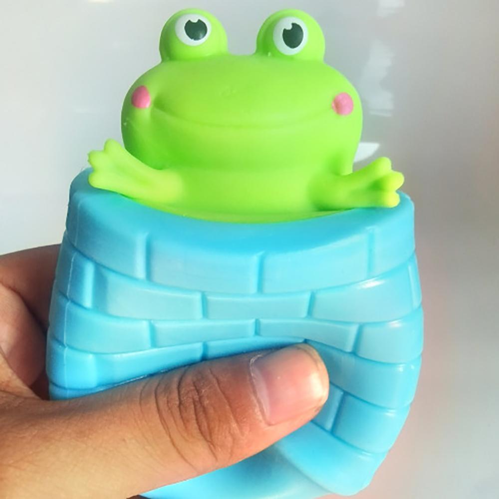 Squeeze Well Frog TPR Cup Антистресс Всплывающие забавные игрушки Шутка Декомпрессия Непоседа Сенсорный подарок для снятия стресса для детей и взрослых