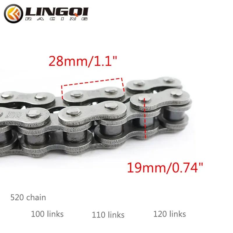 LINGQI 520 Цепь 100 Звеньев 110 120L Приводные Цепи Со Звеньями Для Квадроцикла ATV MX Enduro Мотокросса Гонки Универсальные Запчасти Внедорожник