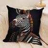 Zebra Dressed Up Portrait Cushion Cover Soft Plush Throw Pillow Cover  DoubleSided Printed Cushion Case  Sofa  Home Decor