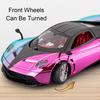 1:24 модели игрушечных спортивных автомобилей Pagani Huayra Zonda, литые из сплава, мини-суперкары, со звуком и светом, открывающиеся двери, инерционный механизм, подарки для мальчиков