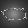 Fashion Cute 100 %925 Sterling Silver Bell Pendant Anklets Women Summer Beach Barefoot Sandals Bracelet On The Leg Foot Jewelry