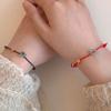 Floral Lucky Rope Bracelet Cute Hand-woven Coin and Rope Ring New Braided Rope Bracelet