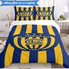 Luqueno Club Emblem 3pcs Bedding,Including 1pc Duvet Cover And 2pcs Pillowcases Perfect for Christmas,Ideal for Bedroom, Dormitory