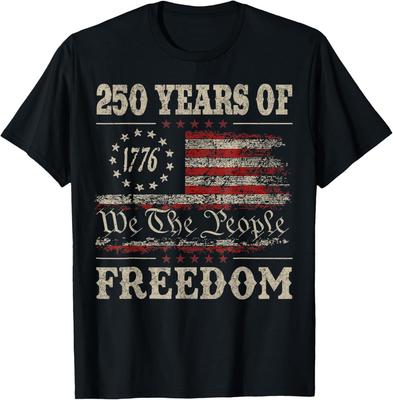 250 лет годовщина Америки 1776 250-й день рождения Флаг США Унисекс Футболка