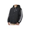 adidas Однобортная повседневная куртка с логотипом и капюшоном, мужская верхняя одежда, черный IK7669