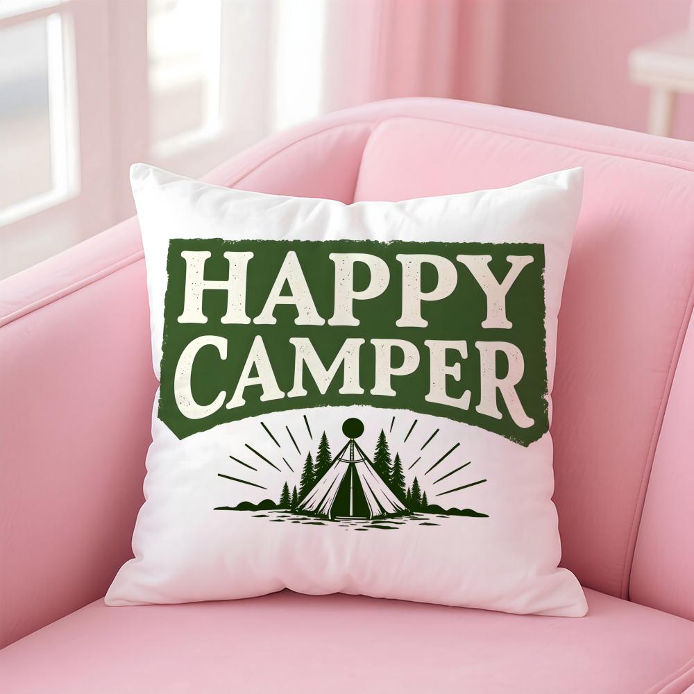 Retro American Style Letter Printing Cushion Cover Linen Pillowcase Cover Soft Decor for Sofa Home Room