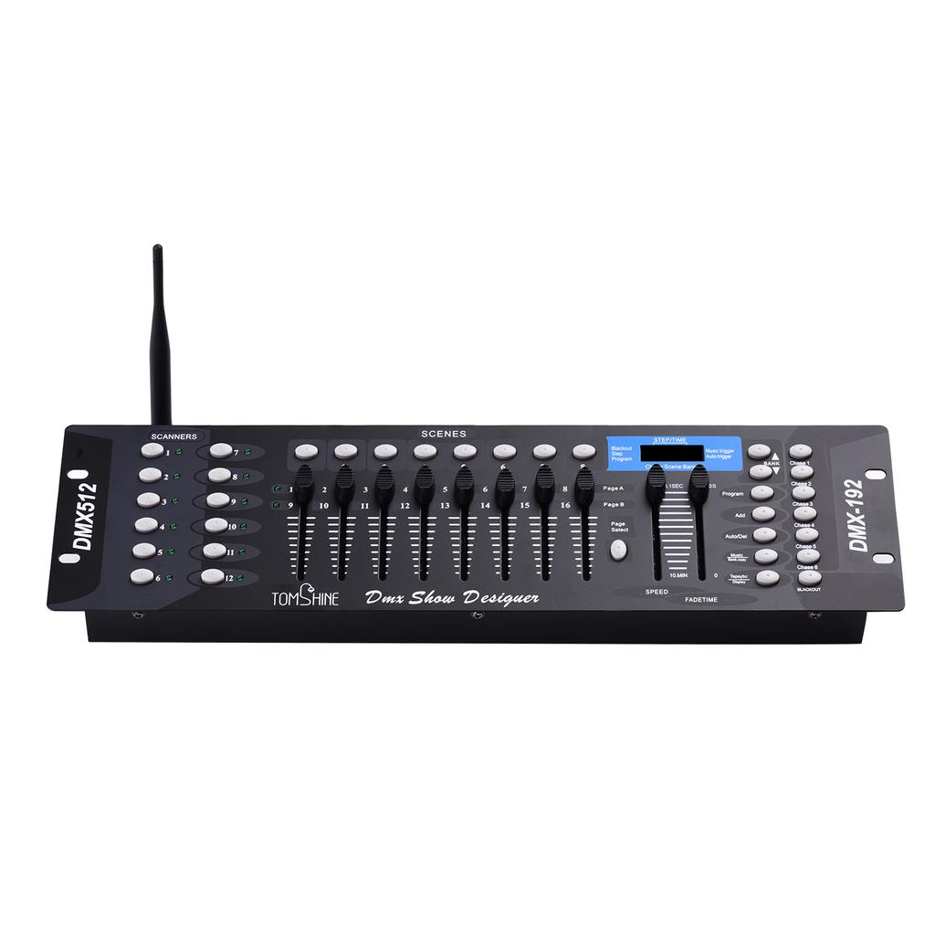 Беспроводной световой контроллер DMX512, консольная панель, 2,4G ISM 192CH, функция программирования, активация звука