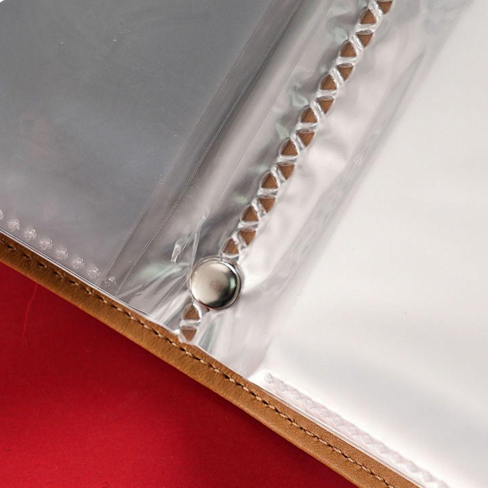 Portable Saving Money Binder PU Leather Account Book Cash Budget Binder New Year's Gift