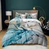 Home Textile Marble Texture Three-Piece Gradual Change Quilt Cover Digital Printing Bedding