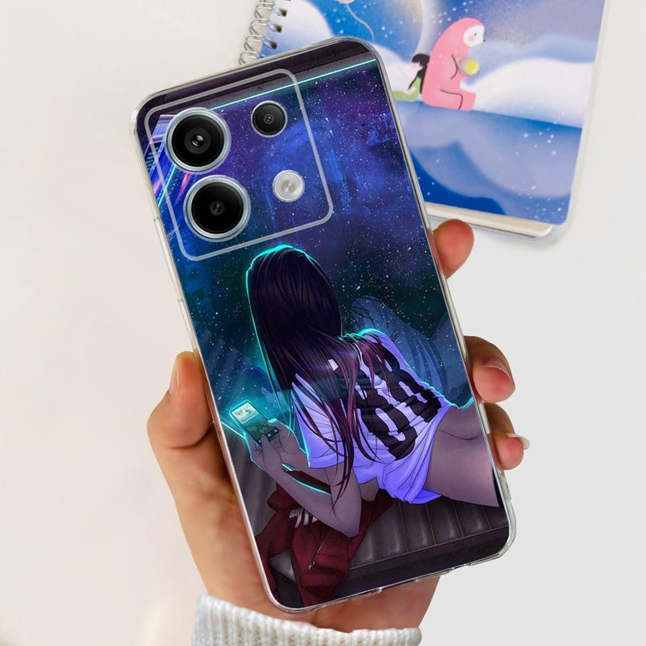 For Xiaomi Poco X6 Pro 5G Case Cute Cat Butterfly Painted Cover Soft Silicone Phone Case For Xiaomi Poco X6 Pro PocoX6 5G Fundas