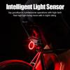 Human Sensing LED Bicycle Lights Red Emergency Warning Taillights USB Rechargeable Mountain Bike Lights Outdoor MTB COB Lights