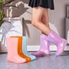 Women's Rain Boots, Girls, Beautiful Girls, Four Seasons Candy Rain Boots, PVC Soft and Comfortable, Foreign Trade Waterproof Shoes, Rubber Shoes