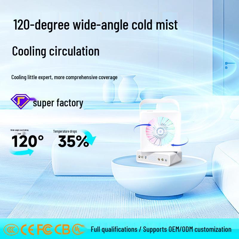Silent USB Rechargeable Desktop Fan - Portable 3-in-1 with Large Air Volume for Home Use